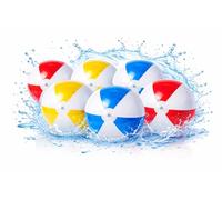 Lot de 30 ballons gonflables en PVC, 28 cm, pour la plage, la piscine, les activités, 3 couleurs, bleu, rouge, jaune.