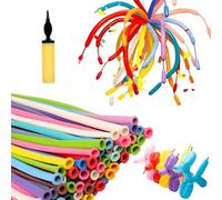 Lot de 30 ballons longs et fins en latex pour débutants, pour les débutants, les carnavals, les fêtes et la décoration de fête - Transparent