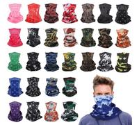 Lot de 30 bandeaux élastiques polyvalents pour le sport, cache-cou, écharpes absorbant la transpiration, fibre de polyester, 24 x 42 cm, pour yoga, course à pied, pour homme et femme