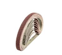 Lot de 30 bandes abrasives en oxyde d'aluminium pour bois, métal, plastique, grain 60-600, 10 x 330 mm, assortiment pour ponceuses à bande