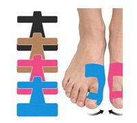 Lot de 30 bandes correctrices de kinésiologie prédécoupées, bandage correcteur d'orteil, correcteur d'oignon, soutien du gros orteil et soulagement de la douleur, bande respirante hypoallergénique