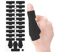 Lot de 30 bandes de kinésiologie pour pouce, autocollants pour couvre-pouce, bandes athlétiques extensibles, respirantes et sans latex, bande de pouce durable pour le sport et soutien durable (noir)