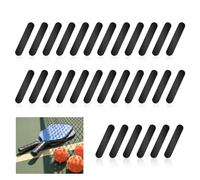 Lot de 30 bandes de plomb pour raquettes de pickleball lestées de 3 g pour protection des bords de pagaie, barres adhésives pour augmenter la puissance de swing (noir)
