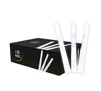 Lot de 30 Batons Lumineux LED Couleur Blanc 40cm - Baton a Mousse Lumineux pour Mariage et Fêtes - 3 Modes de Clignotement - Livraison 24/48h - SPARKLERS CLUB