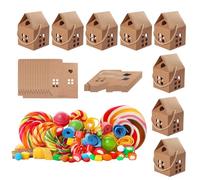 Lot de 30 boîtes à biscuits de Noël en forme de maison - Boîtes à bonbons pour enfants et adultes ainsi que pour les mariages, anniversaires et