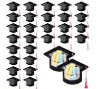 Lot de 30 boîtes à bonbons pour remise de diplôme avec dômes transparents pour messages manuscrits