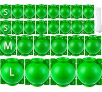 Lot de 30 boîtes à racines de plantes réutilisables - Balle de multiplication haute pression pour arbres, fleurs, jardin, sol - Vert - Grand + moyen + petit