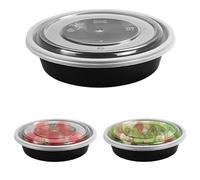 Lot de 30 boîtes de conservation rondes en plastique avec couvercles, sans BPA, passent au lave-vaisselle (450 ml)