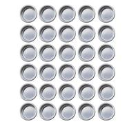 Lot de 30 boîtes rondes en aluminium pour la fabrication de bougies chauffe-plat et les fournitures d'artisanat