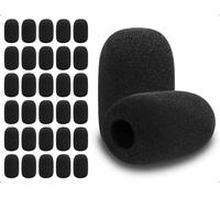 Lot De 30 Bonnettes Anti Vent Pour Microphone,Mini Bonnette Anti Vent En Mousse Pour Casque,Housse En Mousse,Pour L'Enseignement,Les RepréSentations Sur ScèNe Et Les RéUnions (Noir)