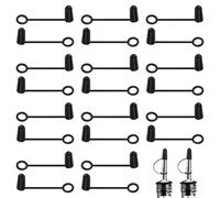 Lot de 30 bouchons anti-poussière, bouchons de bec verseur en caoutchouc avec boucle pour bouteilles de liqueur et de vin, couvercles verseurs d'huile d'olive avec design anti-poussière