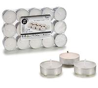 Lot de 30 Bougies Chauffe-plat Blanc 4CM Longue Durée 4H de Combustion Aluminium Made in EU