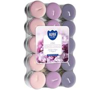 Lot de 30 bougies parfumées, parfum : lilas, fleuri, parfum intense de violet