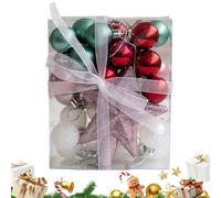 Lot de 30 boules de Noël à suspendre dans des couleurs festives, pour sapin de Noël, sur le bureau, cheminée, porte, mur, salon, chambre à coucher, balcon, jardin, caf