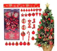 Lot de 30 boules de Noël - Décoration d'hiver - Décoration de Noël et décoration d'arbre de Noël - Pour fenêtre, fiançailles, mariage, affaires, fête, événement