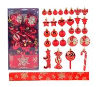 Lot de 30 boules de Noël - Décorations de Noël pour sapin - Pendentifs de décoration de vacances d'hiver pour fiançailles, fête de mariage, célébration, garde-corps, vitrine