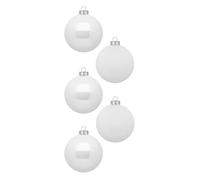 Lot de 30 boules de Noël en verre - 6 cm - Mat et brillant - Boules de Noël pour Noël - Décoration de Noël et décoration de sapin de Noël - Blanc pur