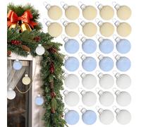 Lot de 30 boules de Noël incassables pour sapin - 20 x 23,5 x 3,5 cm - Décoration de Noël pour les vacances, intérieur ou extérieur, cour, jardin, mur, chambre à coucher de mariage