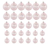 Lot de 30 boules de Noël irisées transparentes irisées 4 tailles différentes à suspendre pour décoration de sapin de Noël Style 1