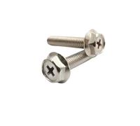 Lot de 30 boulons à tête hexagonale cruciforme M4, M5 et M6, vis en acier inoxydable, têtes hexagonales cruciformes, boulons hexagonaux, 304(20mm,M5)