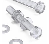 Lot de 30 Boulons et Vis, M8 x 60mm Acrylique en Plastique Transparent
