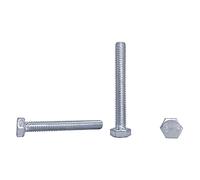 Lot de 30 boulons hexagonaux DIN 933 en acier zingué M8 x 60 mm - Qualité 8.8 - Vis hexagonales entièrement filetées - Tête hexagonale - Boulon taraud (30, M8 x 60 mm)