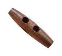 Lot de 30 boutons à bascule en bois naturel - Boutons de rechange à 2 trous en forme de corne d'olivier - Boucle à coudre pour loisirs créatifs, loisirs créatifs, vêtements, marron, 40 mm