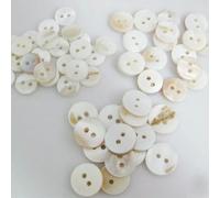 Lot de 30 boutons en coquillage naturel de qualité supérieure, 9 mm, 10 m, 11,5 mm, pour chemise, eau douce, blanc, gris, moucheté, 9 mm