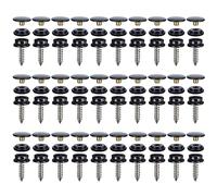 Lot de 30 boutons pression à vis noirs de 15 mm en acier inoxydable pour couverture, tissu, bois, maroquinerie, manteau
