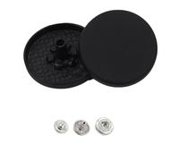 Lot de 30 boutons pression de 15 mm - Boutons pression cachés en métal - Boutons ronds - Boutons de bricolage - Pour bricolage, artisanat, portefeuille, sac à main, décoration de vêtements, noir A