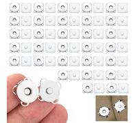 Lot de 30 boutons pression magnétiques 15 mm, fermoirs aimantés en métal, accessoires de couture pour sacs à main, vêtements, vestes et projets DIY