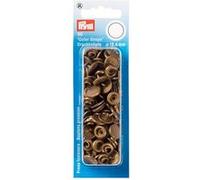 Lot de 30 boutons pression sans couture « Color Snaps » Rond 12,4mm - Prym - certifié Oeko-Tex(...) - Marron clair Marron clair G