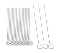 Lot de 30 brochettes inox de 15 cm, idéales pour barbecue, guimauves, chocolat, snacks de feu de camp, légumes et poisson