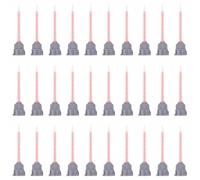 Lot de 30 buses de mixage statiques réutilisables en silicone pour époxy et résine à deux composants, compatibles avec pistolets à double cartouche pour mélange 10:1, gris