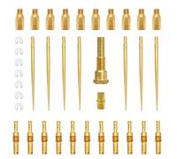 Lot de 30 buses d'injection pour carburateur principal lent/pilote - Kit de tube d'émulsion pour CV-K PW-K PW-M PE26/28 FCR PD - Remplacement du crabe (jet d'émulsion mise à niveau à 30 trous)