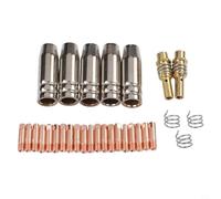 Lot de 30 buses et embouts de torche de soudage MIG, compatibles avec MB15, 15AK, 14AK, pour HITBOX MIG200/250, 0,8 mm et 1,0 mm, comprend des buses de gaz