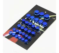 Lot de 30 cache-écrous bleus pour moto, en plastique plaqué, accessoires de travail pour protection du cadre de vélo et amélioration du style avec tailles assorties