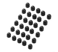Lot de 30 cache-écrous hexagonaux bombés en nylon pour la protection des boulons et vis extérieur/intérieur - Capuchon décoratif en plastique PA66 noir résistant à la poussière et à la rouille (5 x 8