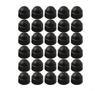 Lot de 30 cache-écrous hexagonaux en nylon noir 5 x 8 mm, capuchon de protection en plastique pour boulons hexagonaux, protection contre la rouille et amélioration esthétique (5 x 8 mm)