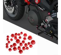 Lot de 30 cache-écrous hexagonaux M8 pour M10 pour kit de prévention de la | Convient aux vis M8 pour M10 et M14, empêche les dépôts d'eau de rouille, finition rouge brillante, kit de 30 pièces
