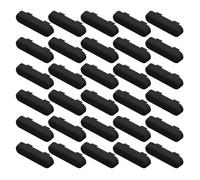 Lot de 30 Cache-Orifices d'Évacuation PVC Noir, Couvercle Trou Drain, Aération Fenêtre UPVC Label