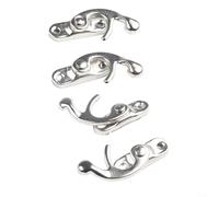 Lot de 30 cadenas en fer bronze antique, verrous décoratifs en métal pour mini boîte à bijoux en bois, boucle incurvée vintage sans déformation pour les amateurs de bricolage à la maison (argent)