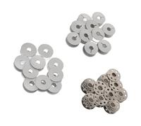 Lot de 30 Canettes pour Machine à Coudre à Point noué, Métal Industriel 55623A, Alumine Fendue 270010, Fer avec Trou en Aluminium 40264A pour Machines à Broder à Coudre Plates