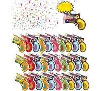 Lot de 30 canons à confettis pour fêtes et célébrations, canons à confettis avec motifs aléatoires, idéal pour les mariages, les anniversaires et les événements de carnaval