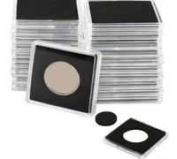 Lot de 30 capsules pour pièces de monnaie avec inserts en mousse réglables pour pièces commémoratives de 16 à 40 mm en acrylique et vitrines