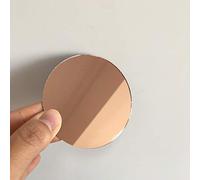 Lot de 30 carreaux de miroir ronds de 5,1 cm - Or rose - Pour loisirs créatifs, décoration de maison - Mosaïque (or rose, diamètre : 5,1 cm)