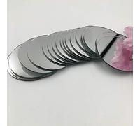 Lot de 30 carreaux de miroir ronds de 5,1 cm pour loisirs créatifs, décoration de mosaïque (argent, diamètre : 5,1 cm)