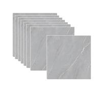 Lot de 30 carreaux de sol autocollants, panneaux muraux en vinyle effet marbre 30 x 30 cm, imperméables et faciles à coller, for salle de bain, cuisine, chambre, salon.(E)