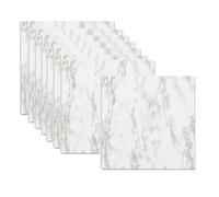 Lot de 30 carreaux de sol autocollants, panneaux muraux en vinyle effet marbre 30 x 30 cm, imperméables et faciles à coller, for salle de bain, cuisine, chambre, salon.(K)