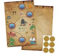 Lot de 30 cartes à gratter Ocean Adventure - 7,6 x 10,2 cm - Cartes de mission mystère avec autocollants dorés - Jeux d'aventure pour adultes pour fête, construction d'équipe et plaisir en plein air